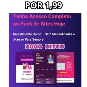Pack de Sites e Lojas Prontos: 2.000 Modelos Profissionais