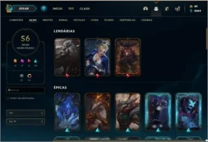 CONTA LOL OURO lV MAIN SUPORTE