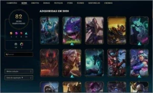 Conta LoL + 80 skins 152 champs unranked
