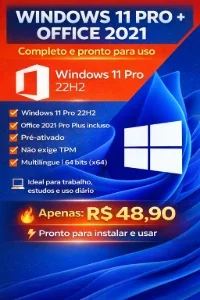 Windows 11 Pro + Office 2021 Completo