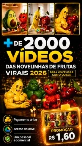 Pack 2000 Vídeos Das Novelinhas De Frutas Virais 2026 🍌