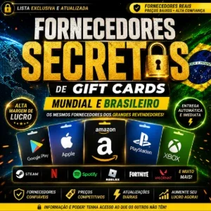Top Fornecedores Secretos Gift Card Estrangeiro E Brasileiro