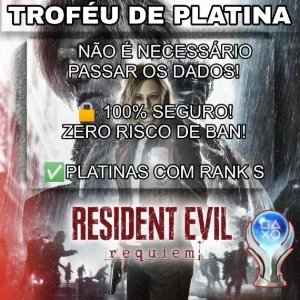 Resident Evil Requiem - Troféu de Platina 100% legítimo! PS5