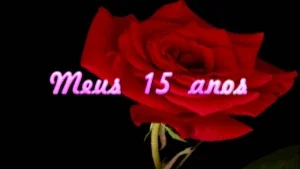 15 anos aniversario rosa convite animado em vídeo