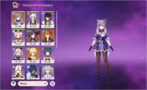 Conta Genshin Impact AR 51 com personagens 5 estrelas!