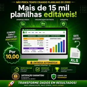 Excel - Mais de 15 mil planilhas prontas e editáveis!