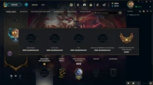 Conta lol 368 skins, lvl 151, gold ultima temporada