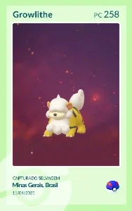 Growlithe Shiny 4 Estrelas - Pokemon Go