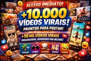 Acesso Imediato A +10.000 Vídeos Virais Prontos Para Postar