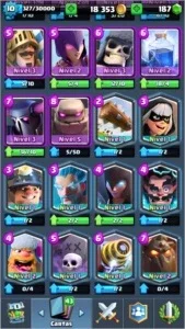 Conta Clash Royale Ar.11/Lvl.10