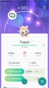 Togepi shiny Pokémon go