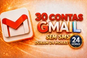 Gmail 30 contas duram 24 horas sem SMS