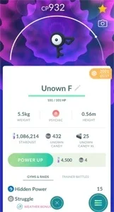 UNOWN Letra F - Vários Disponíveis - (Leia a Descrição)