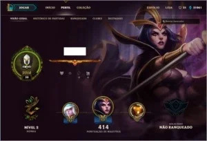 conta league of legends
