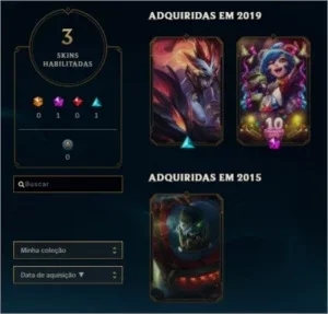 CONTA LOL LVL 15 - SKIN MITICAS/ÉPICAS - 2900 ESS. LARANJA