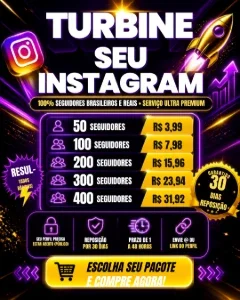 50 Seguidores Brasileiros 100% Reais por Apenas R$3,99