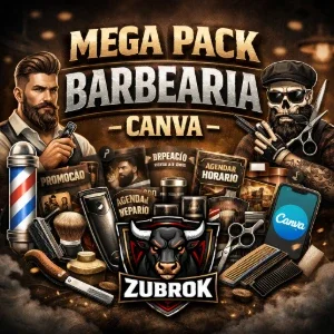 Mega Pack Barbearia - Canva Atualizado