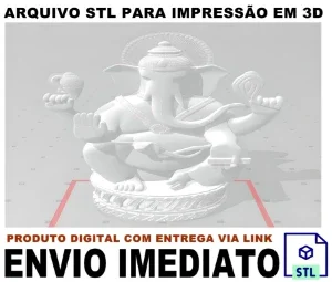 STL Para Impressão 3D - Ganesha (Ganexa) Hinduísmo