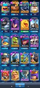 Conta com 12286 troféus , 8606 gemas , 13 castas nível 16