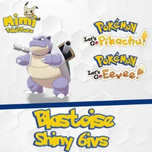 Blastoise ou Squirtle Shiny - Pokémon Let's GO Pikachu Eevee