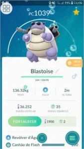 Blastoise brilhante de oculos