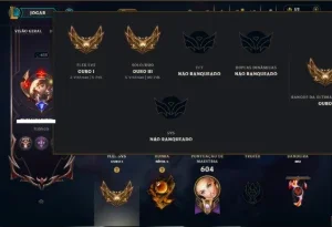 Ouro 3 com TODOS os Champs e 232  Skins +7 Prestigios