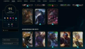 LOL - 95 Skins - ESMERALDA - 155 Campeões - Nunca tomou BAN