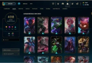 Conta de lol 2015, 428 skin, 137 chromas, ex mestre.