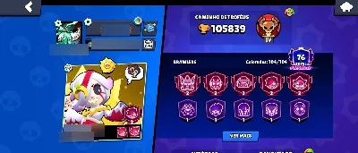105 MIL TROFÉUS! Conta Brawl Stars Completa com 104 Brawlers