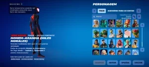 Desapego Conta +300 Cosméticos Fortnite