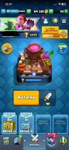 Conta clash royale arena 16 lvl 40