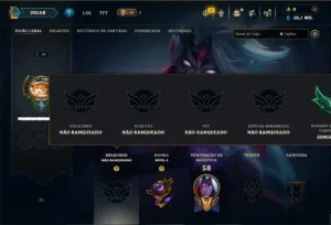 Unranked com 40 Champs e 6 Skins