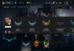 Prata 3 com TODOS os Champs e 36 Skins +1 Prestigio + 1920RP