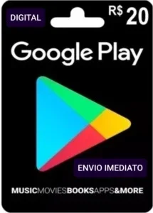 Gift card Google Playstore R$ 20 Reais