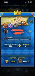 Conta Clash Royale - Emblema 10 Anos De Jogo - Torre Lvl 15