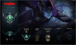 Conta League of Legends - Platina 4 - 15 skins - level 51