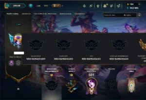 Unranked com TODOS os Champs e 307 Skins ( ADC / SUP )