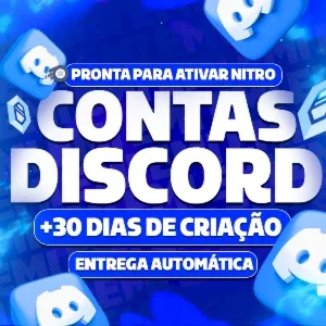 Conta Discord +30 Dias De Criação PARA ATIVAR NITRO