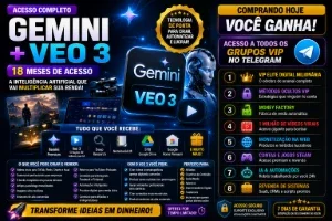 Gemini + Veo 3 | 18 Meses + 5TB | Garantia 30 Dias
