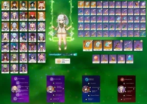 Conta [AR 56, NA] 5* Ganyu/Venti/Xiao/Diluc/Nahida/Zhongli +