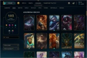 CONTA LOL 100+ skins Platina