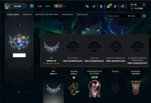 Unranked com TODOS os Champs e 309 Skins ( MID / ADC / JG )
