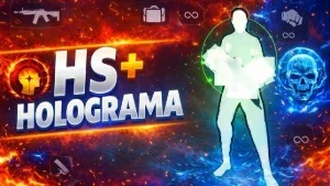 Free Fire Hs Pescoço + Holograma 100% Hs Antban