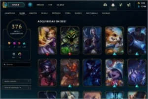 Conta lol platina 3 376 skins