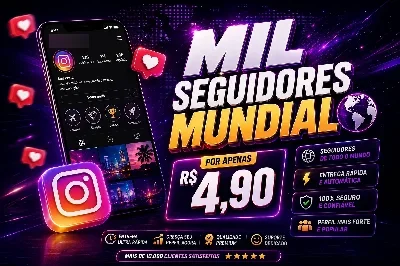 1.000 Seguidores Instagram Mundial | Entrega Rápida