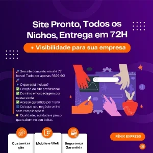 Criamos o Seu Site em Até 72 H Dominio + Hospedagem Anual