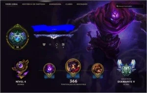 Diamante 5 com 91 Champions e 350 Reais em Skins!