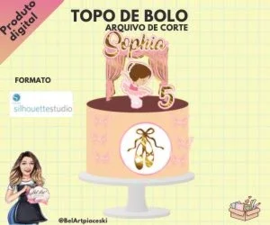 Arquivo De Corte - Topo De Bolo - Bailarina