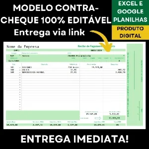 Planilha de Contracheque Editável em Excel e Google Sheets