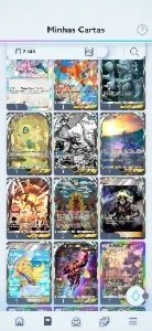 Pokémon tcg pocket conta lvl 37 com cartas raras
